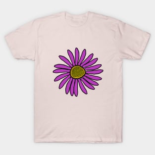 Beautiful, Cute, Pretty, Purple flower design. T-Shirt